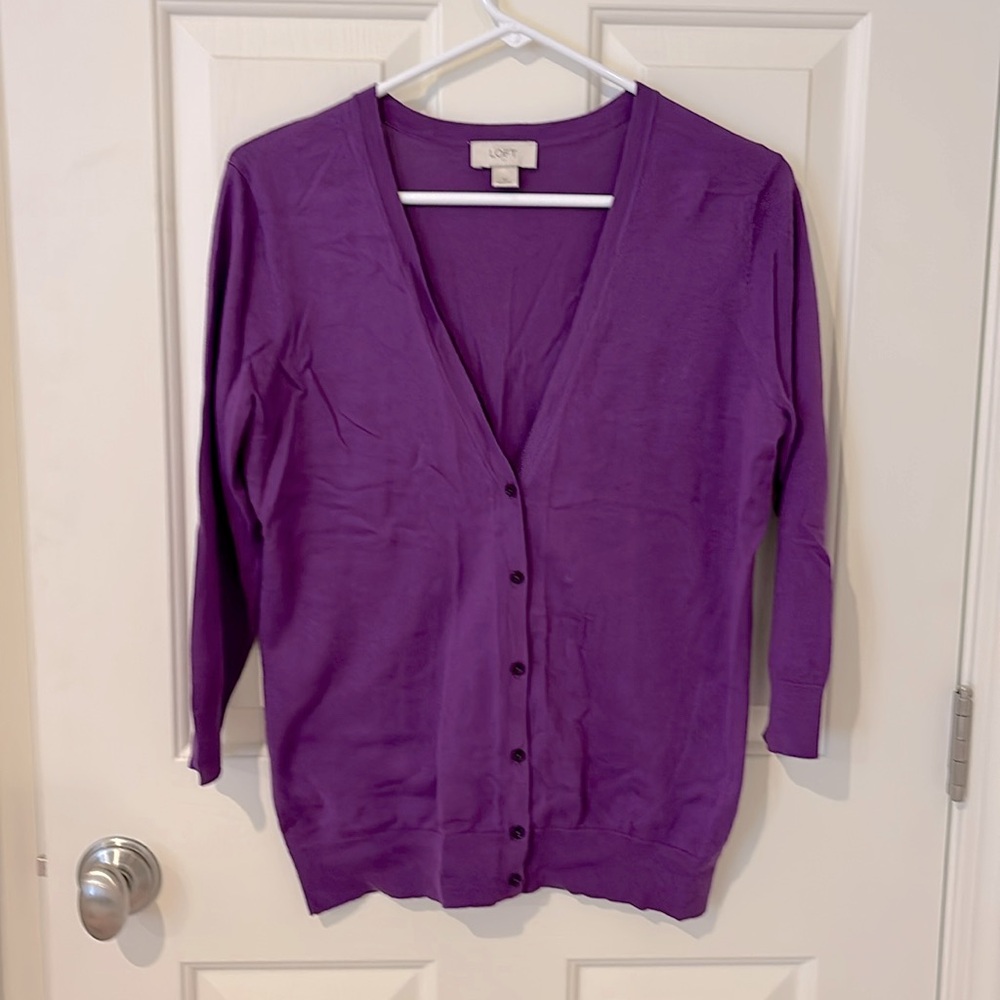 Light weight spring LOFT cardigan sweater 3/4 sleeves
